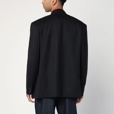 Kenzo Double-breasted Kimono Tailored Blazer In Black