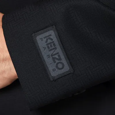 Kenzo Double-breasted Kimono Tailored Blazer In Black