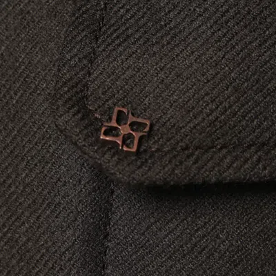 Tagliatore Wool Jacket With Chest Pockets And Collar In Black