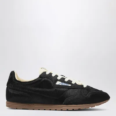 Autry Black Lace Up Sneakers In Black