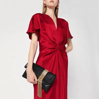Jimmy Choo Clutch Zendra In Pelle Nera Donna In Black