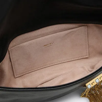 Jimmy Choo Clutch Zendra In Pelle Nera Donna In Black