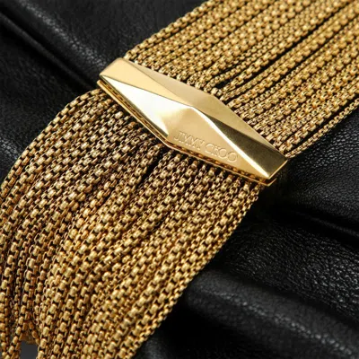Jimmy Choo Clutch Zendra In Pelle Nera Donna In Black