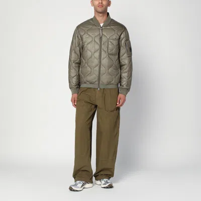 C.p. Company C.p.company  Rock Grey Zip-up Bomber Jacket In Green