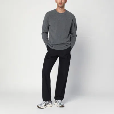C.p. Company Grey Wool-blend Sweater In Burgundy