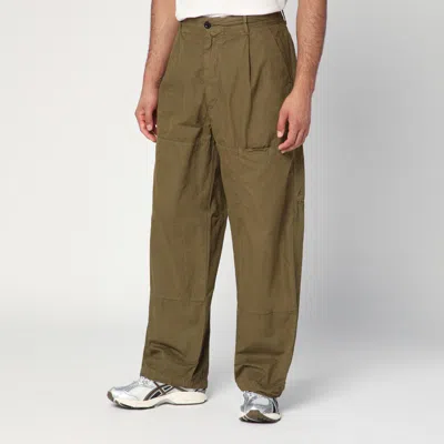 C.p. Company Cotton Rip Stop Loose Pants In Green