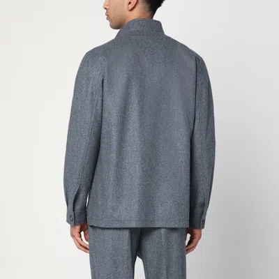Tagliatore Wool Jacket With Front Pockets And Notched Collar In Gray