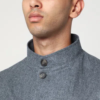 Tagliatore Wool Jacket With Front Pockets And Notched Collar In Gray