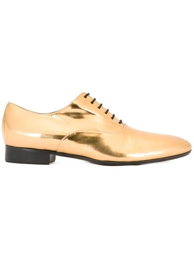 Shop Marni Metallic Oxford Shoes