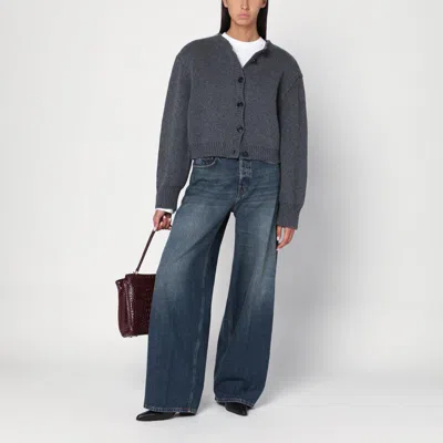 Haikure Wide-leg Jeans Washed Effect In Blue