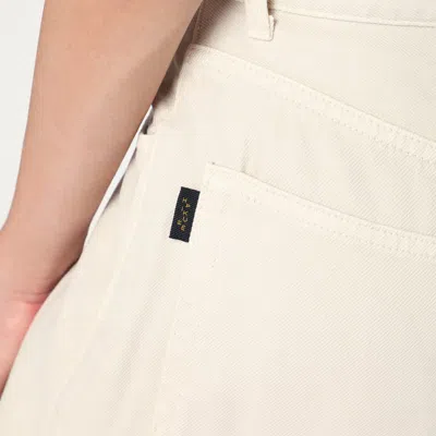 Haikure Wide Ecru Corduroy Trousers In Multi