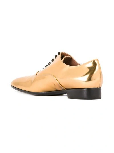 Shop Marni Metallic Oxford Shoes