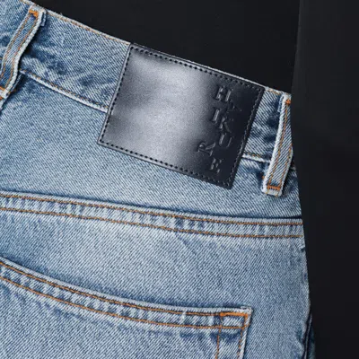 Haikure Wide Blue Washed Effect Jeans In Blue