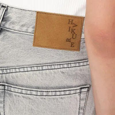 Haikure Wide Pearl Grey Washed Effect Jeans In Gray