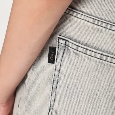Haikure Wide Pearl Grey Washed Effect Jeans In Gray