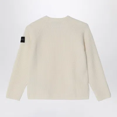Stone Island Beige Wool-blend Sweater In Nude