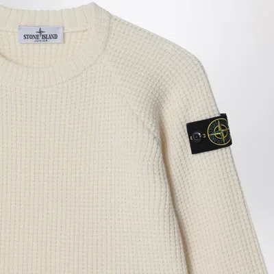 Stone Island Beige Wool-blend Sweater In Nude