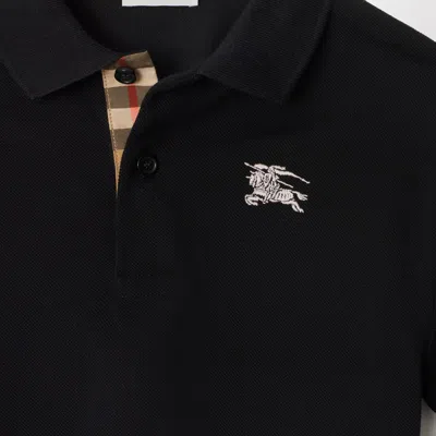 Burberry Polo Shirt  Kids Color Black In Black