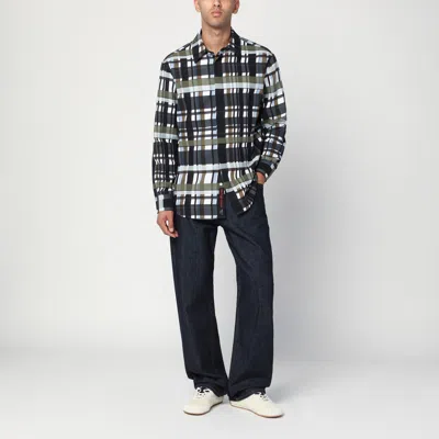 Bottega Veneta Checked Collar Shirt Long Sleeves In Gray