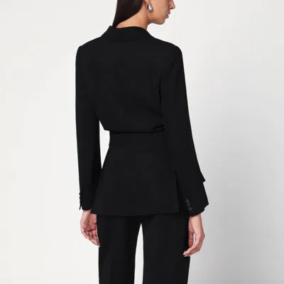 Loewe Black Jacket With Anagram Pebble Button In Black