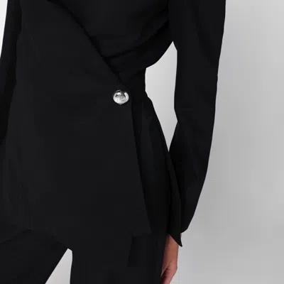 Loewe Black Jacket With Anagram Pebble Button In Black