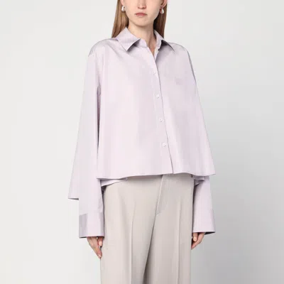 Loewe Anagram Trapeze Cropped Shirt In Purple