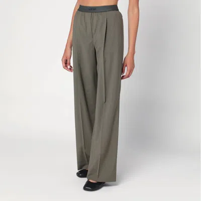 Loewe Khaki Wool Trousers