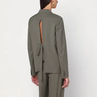 Loewe Khaki Jacket With Slit On The Back