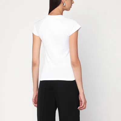 Loewe White Cotton-blend T-shirt With Anagram Logo