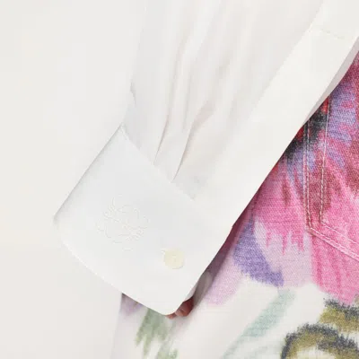 Loewe White Balloon-sleeve Silk Shirt