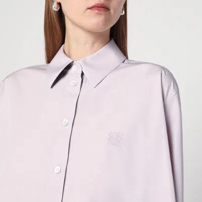 Loewe Anagram Trapeze Cropped Shirt In Purple