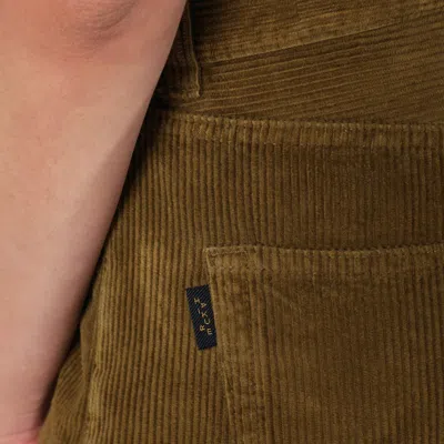 Haikure Wide Moss Green Corduroy Trousers In Brown