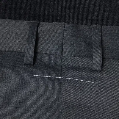 Mm6 Maison Margiela Wide Wool Blend Trousers With Cuffed Hem In Gray