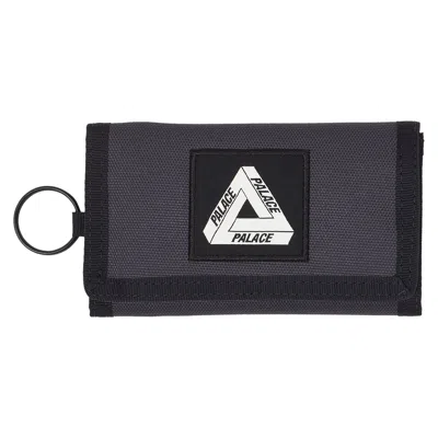 Pre-owned Palace Cordura Duck Canvas Tri-fold Wallet 'carbon/black' | Grey | Men's Size Onesize In Gray