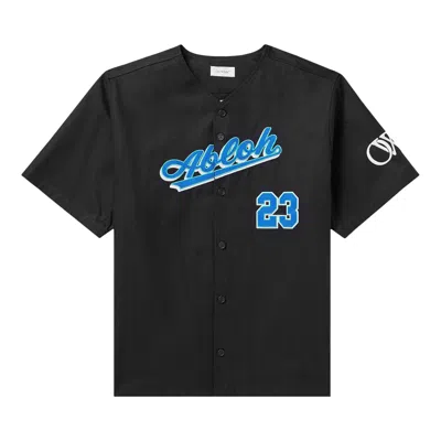 Pre-owned Off-white Baseball Short-sleeve Shirt 'reflex Blue' | Men's Size S