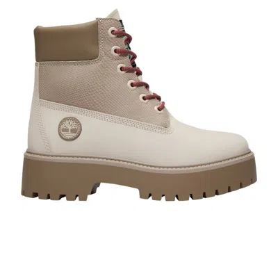 Pre-owned Timberland Wmns Stone Street 6 Inch Premium Platform Boot 'year Of The Snake' | White | Women's Size