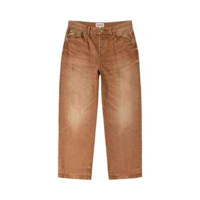 Pre-owned Stussy Big Ol' Jean Vintage Denim 'brown' | Men's Size 32