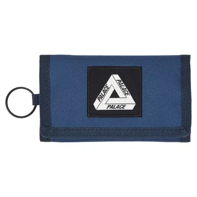 Pre-owned Palace Cordura Duck Canvas Tri-fold Wallet 'blue/navy' | Men's Size Onesize