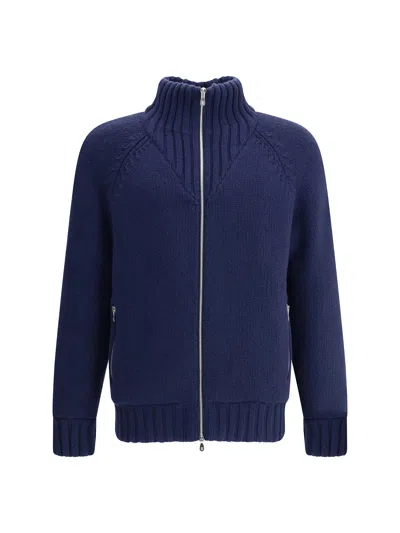 Brunello Cucinelli Long Sleeve Casual Jacket In Blue