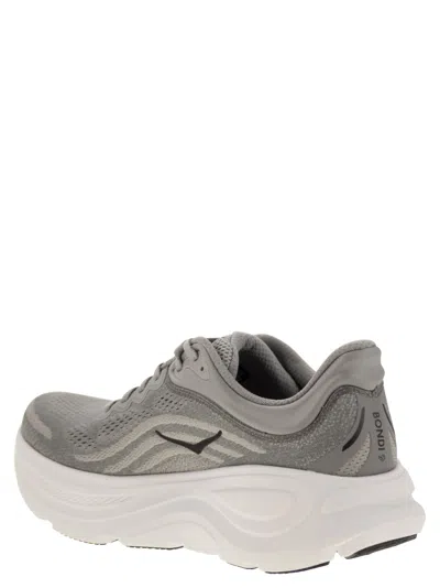 Hoka Outdoor Shoe Men Bondi 8 Sharkskin/harbor Mist In Gray
