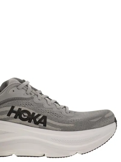 Hoka Outdoor Shoe Men Bondi 8 Sharkskin/harbor Mist In Gray