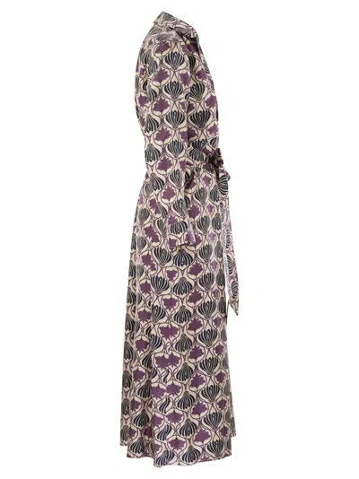 S Max Mara Albert Printed Silk Kaftan Dress
