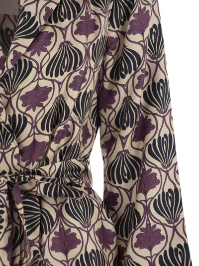 S Max Mara Albert Printed Silk Kaftan Dress