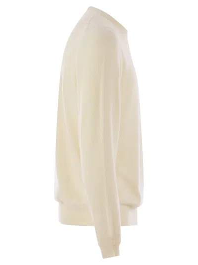 Fedeli Argentina Baby Cashmere Crew Neck Sweater In Neutral
