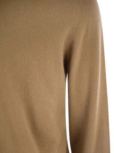 Fedeli Argentina - Baby Cashmere Crew-neck Sweater In Orange