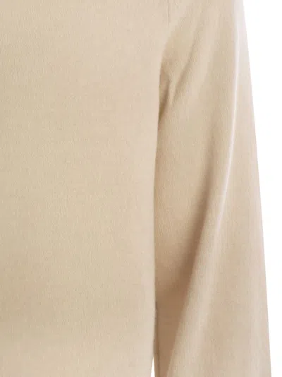 Fedeli Argentina - Baby Cashmere Crew-neck Sweater In Nude