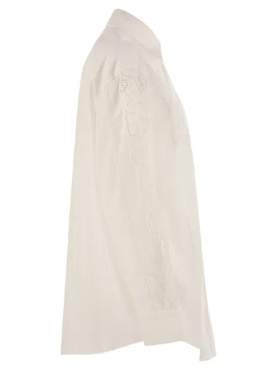 Weekend Max Mara Elmi Embroidered Soft Poplin Shirt