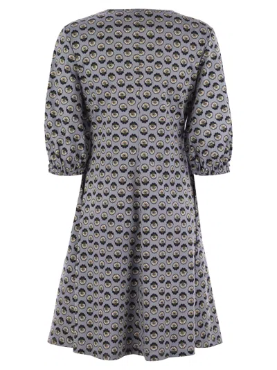 Weekend Max Mara Cinghia - Patterned Cotton Dress In Gray