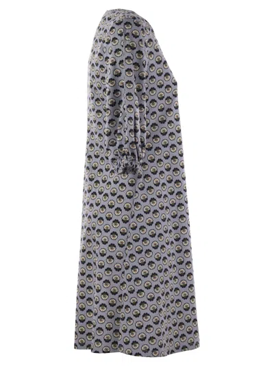 Weekend Max Mara Cinghia - Patterned Cotton Dress In Gray