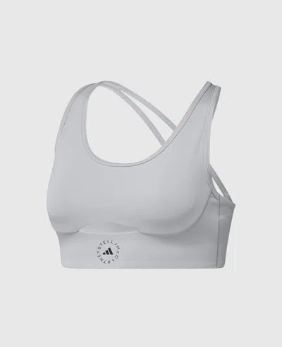 Stella Mccartney Truestrength Yoga Bra In Gray